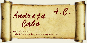 Andreja Cabo vizit kartica